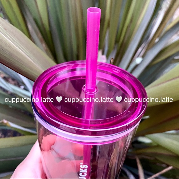 💖LAST FEW🧡Starbucks 2021 Pink & Coral Glass Tumbler - Picture 5 of 8